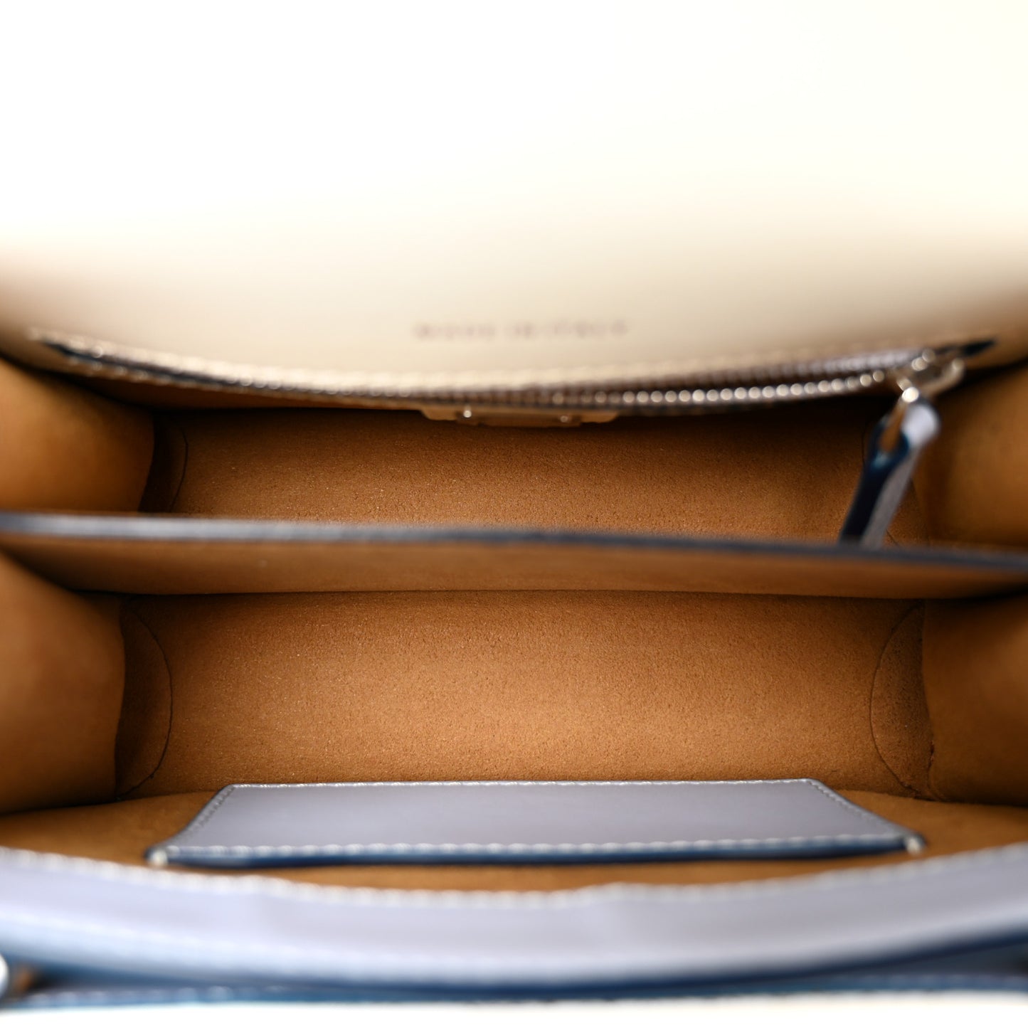 Calfskin Visetos Mini Patricia Crossbody Bag Indigo White