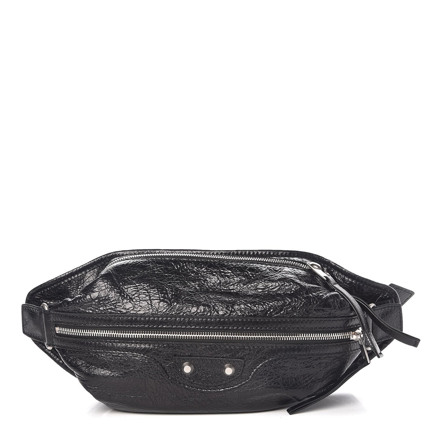 Lambskin Classic Hardware Neo Lift Hip Bag Black