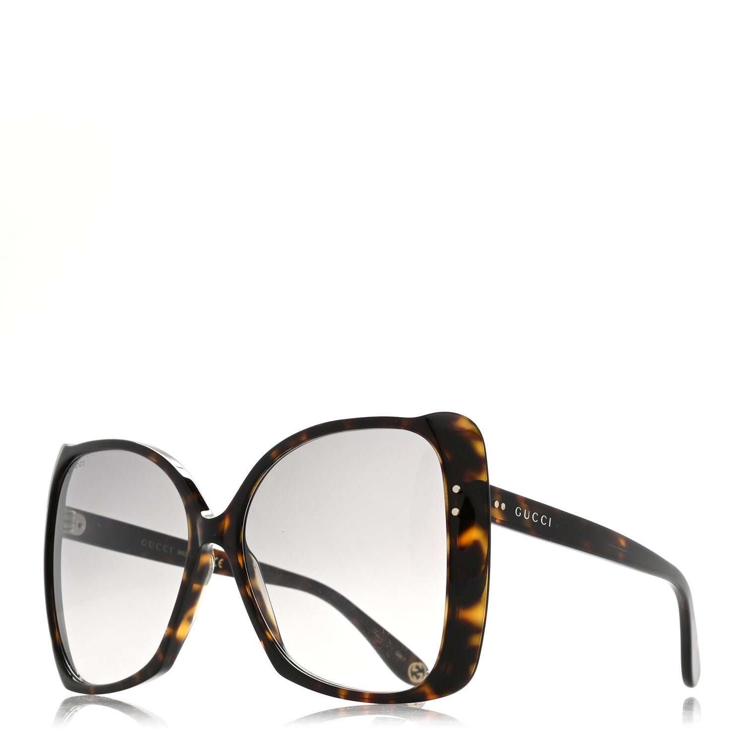 Gucci Acetate Oversize Square Frame GG0471S Sunglasses Tortoise 1 of 7