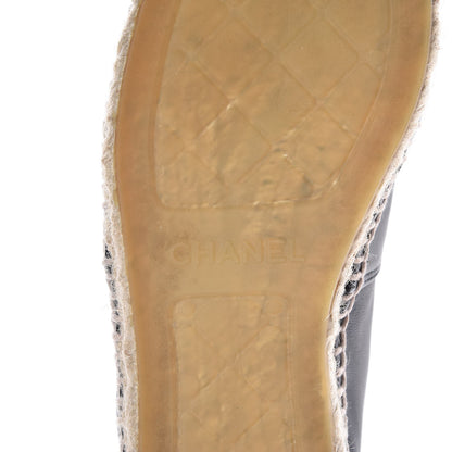 Chanel Lambskin CC Espadrilles 36 Black 6 of 9