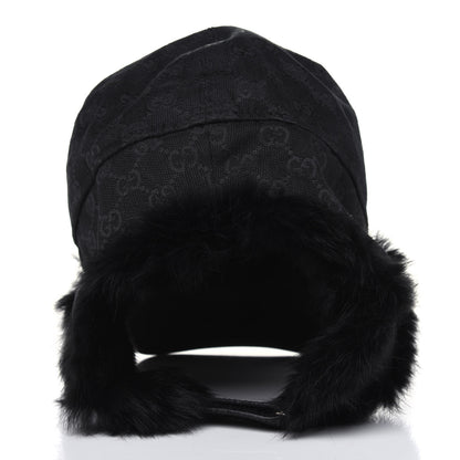 Gucci Monogram Fur Baseball Hat M Black 5 of 10