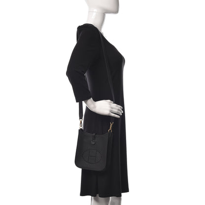 Hermes Taurillon Clemence Evelyne TPM Black 2 of 12
