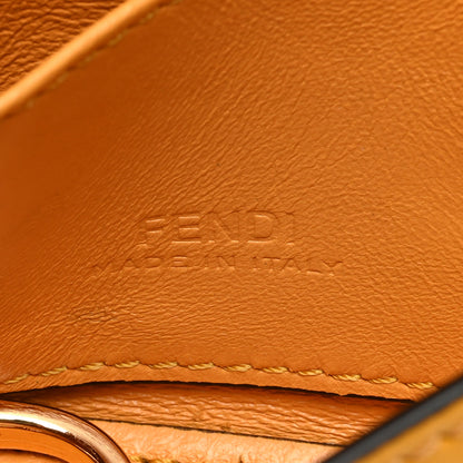 Fendi Vitello Century Opaco Nano Baguette Belt Charm Zucca Oro Soft 6 of 9