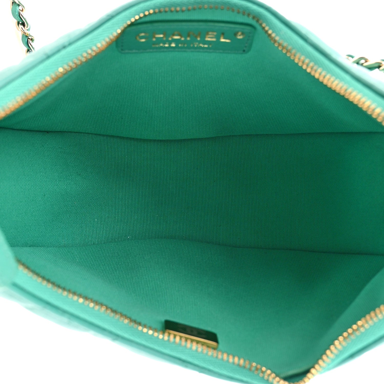 Chanel Lambskin Quilted Chain Around Hobo Green 5 of 10