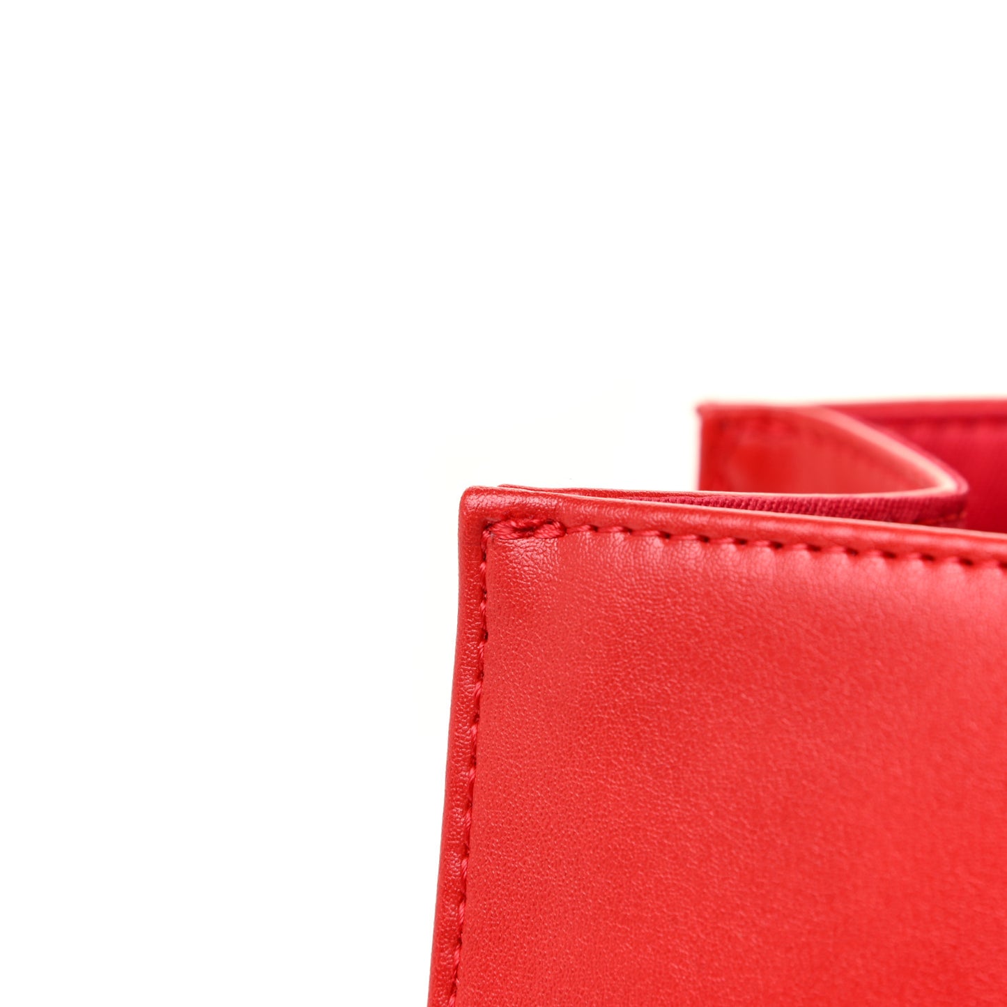 Vegan Leather Medium Shopping Bag Red