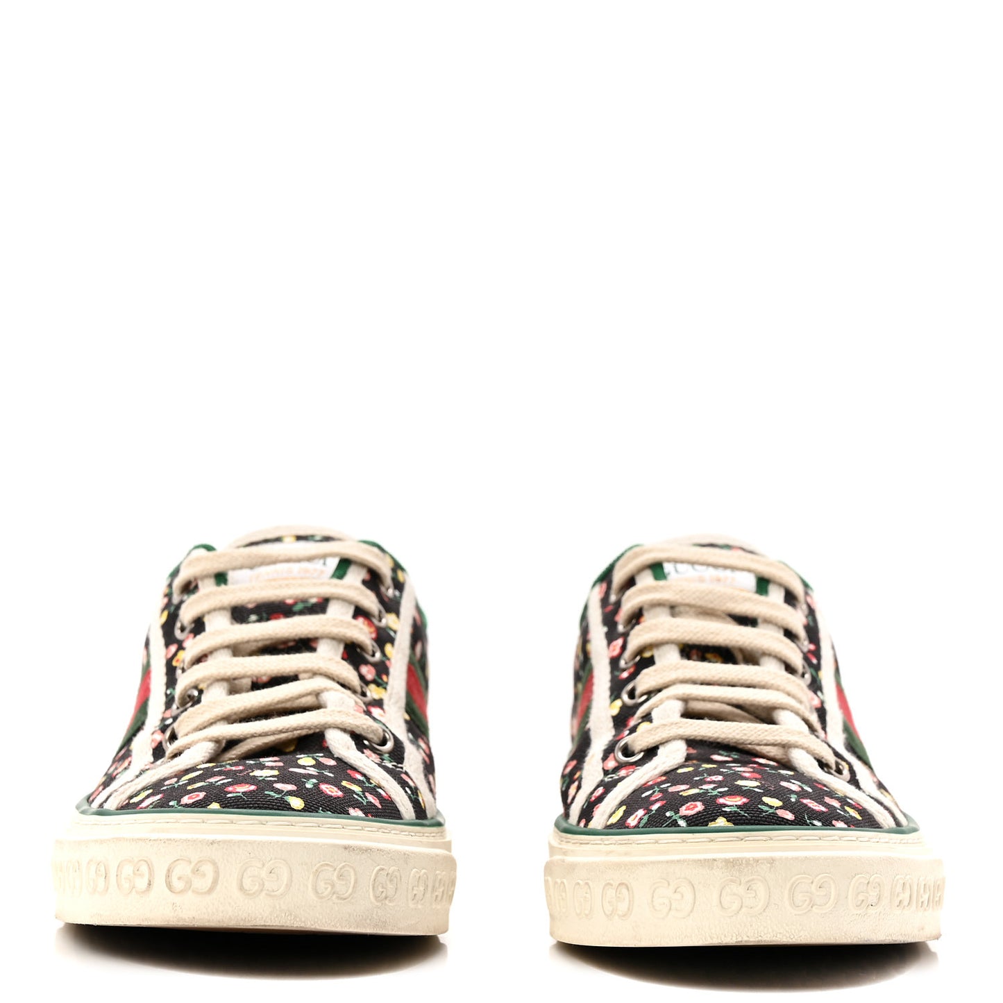 X LIBERTY OF LONDON Canvas Web Holly Print Womens 1977 Tennis Sneakers 38.5 Black Peach Mystic White