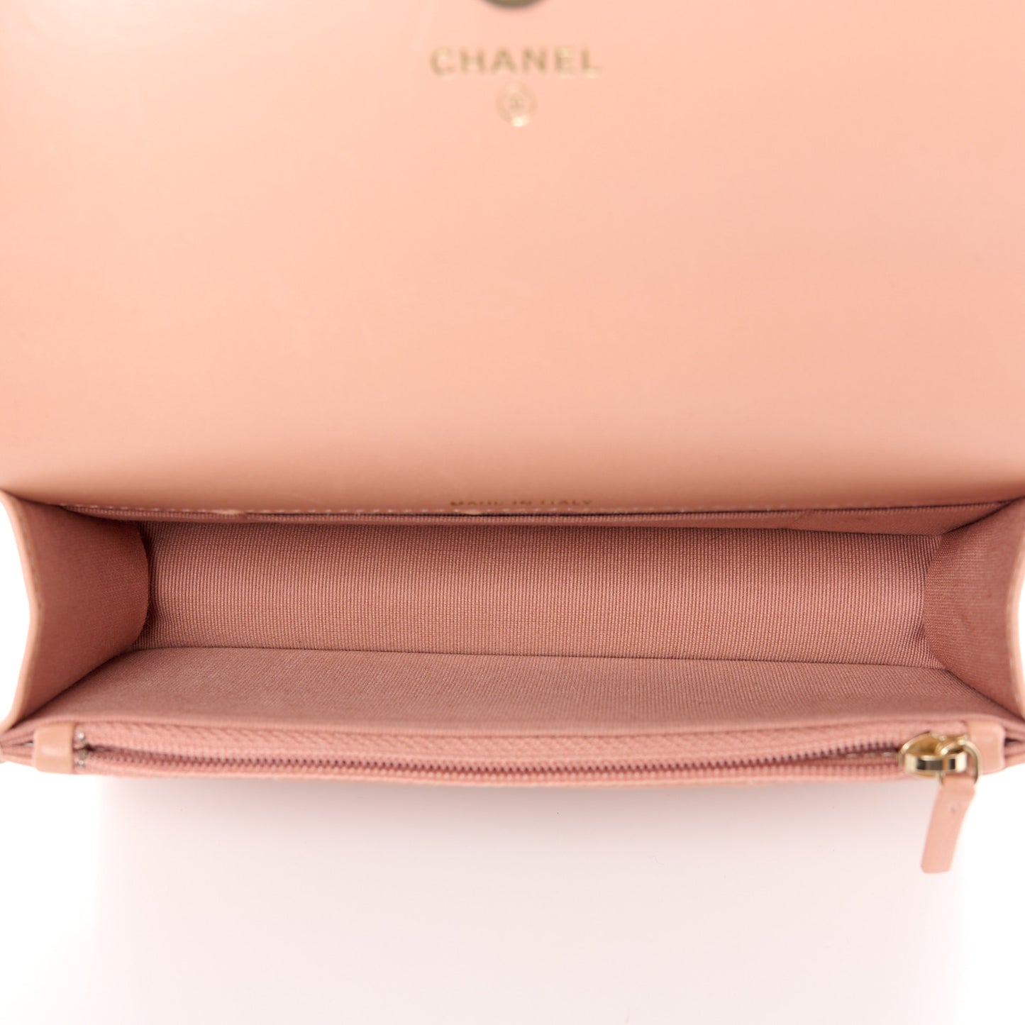 Lambskin Quilted Chanel 19 Flap Phone Holder With Chain Pink