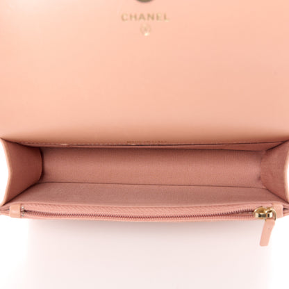 Chanel Lambskin Quilted Chanel 19 Flap Phone Holder With Chain Pink 5 of 11