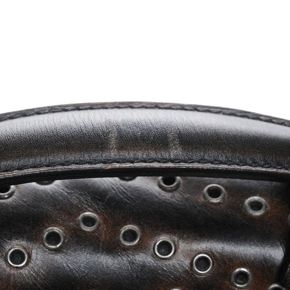 Prada Vitello Vintage Studded Sound Twin Pocket Satchel Ebano 6 of 9