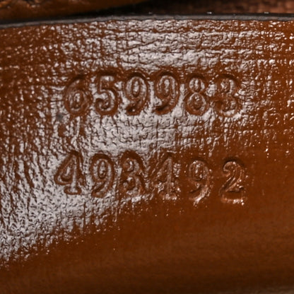 Gucci GG Supreme Monogram Azalea Calfskin Small Retro Interlocking G Tote Bag Beige Ebony Brown Sugar 7 of 12