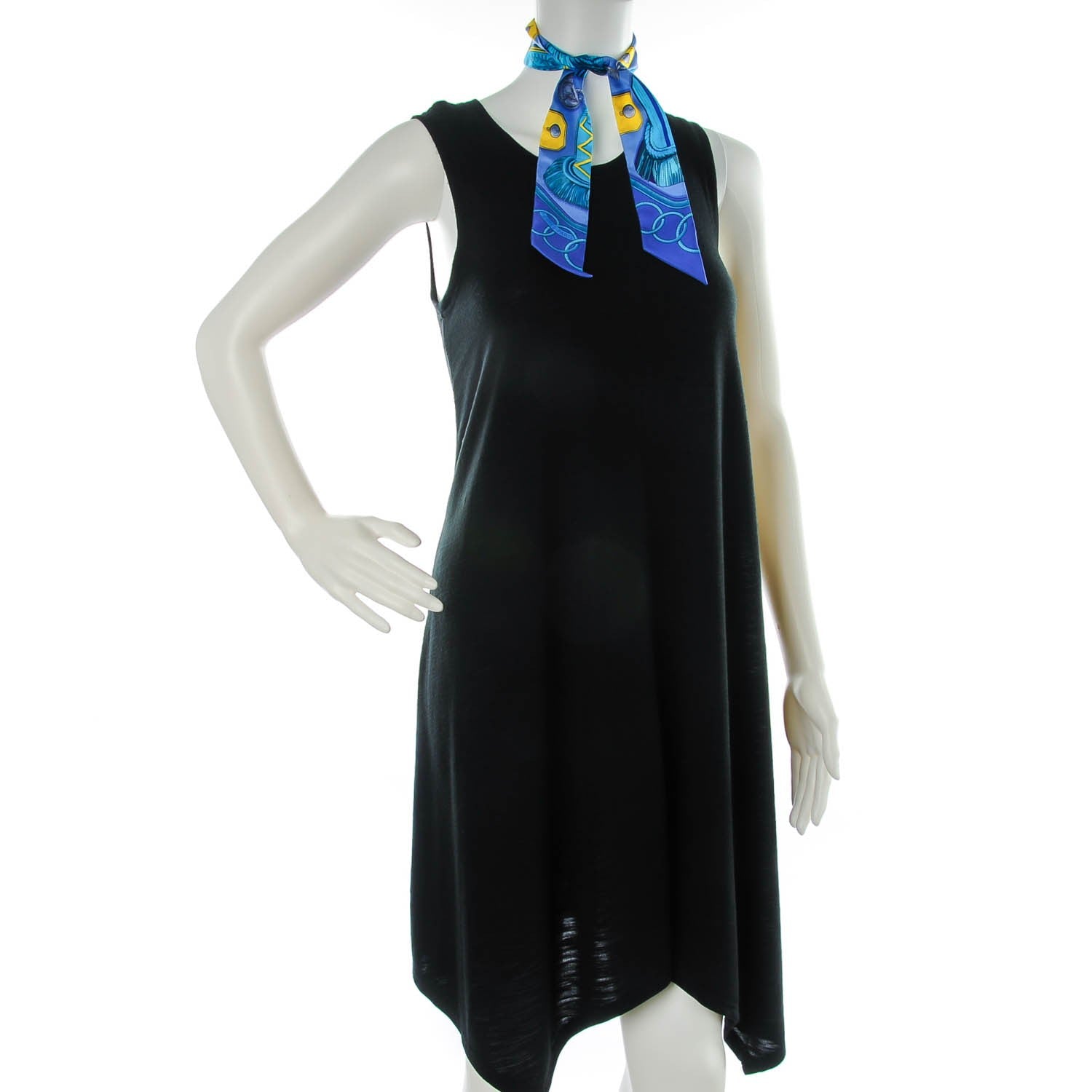 Hermes Silk Epaulettes Twilly Lavande Turquoise Jaune 2 of 7