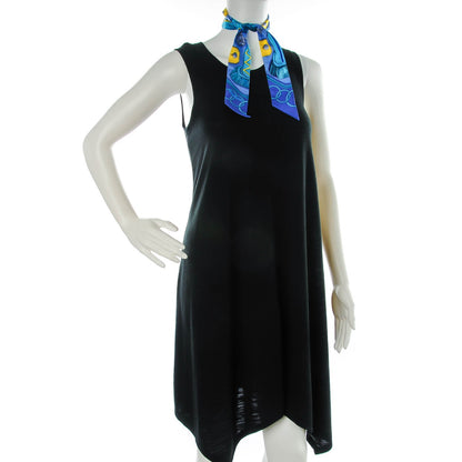Hermes Silk Epaulettes Twilly Lavande Turquoise Jaune 2 of 7