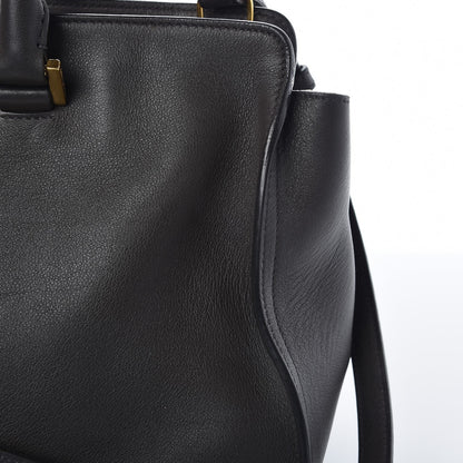 Saint Laurent Smooth Calfskin Small Cabas Monogram Dark Grey 10 of 14