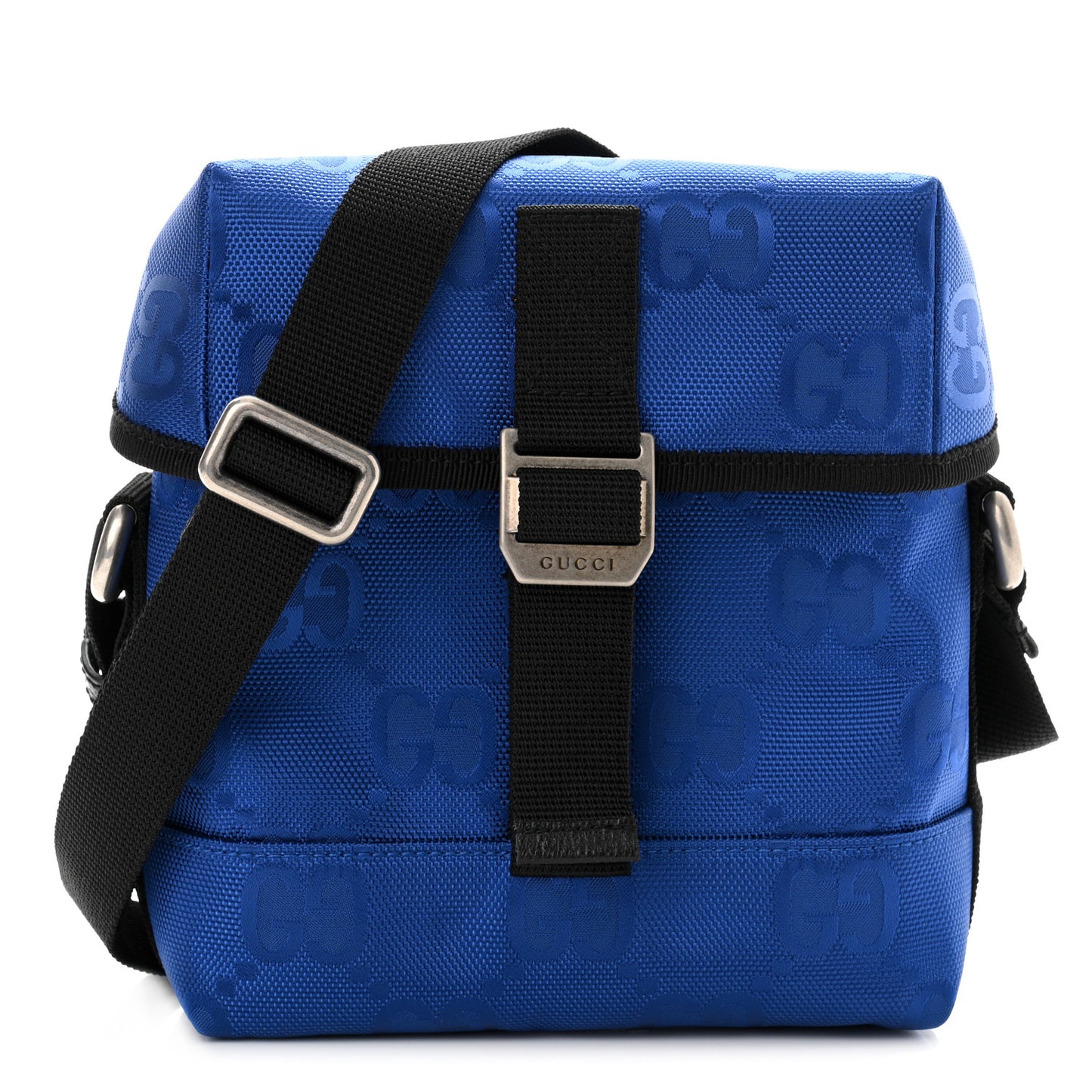 Econyl Nylon Monogram Off The Grid Messenger Bag Orient Blue Black