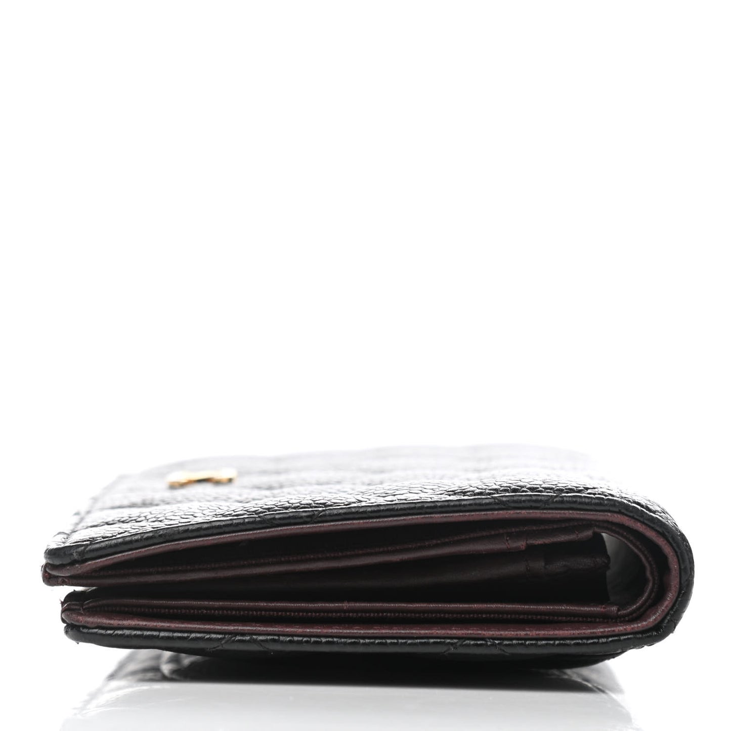 Caviar Quilted Yen Wallet Black