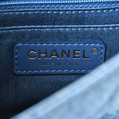 Chanel Denim Quilted Mini Pearl Crush Flap Blue 6 of 9