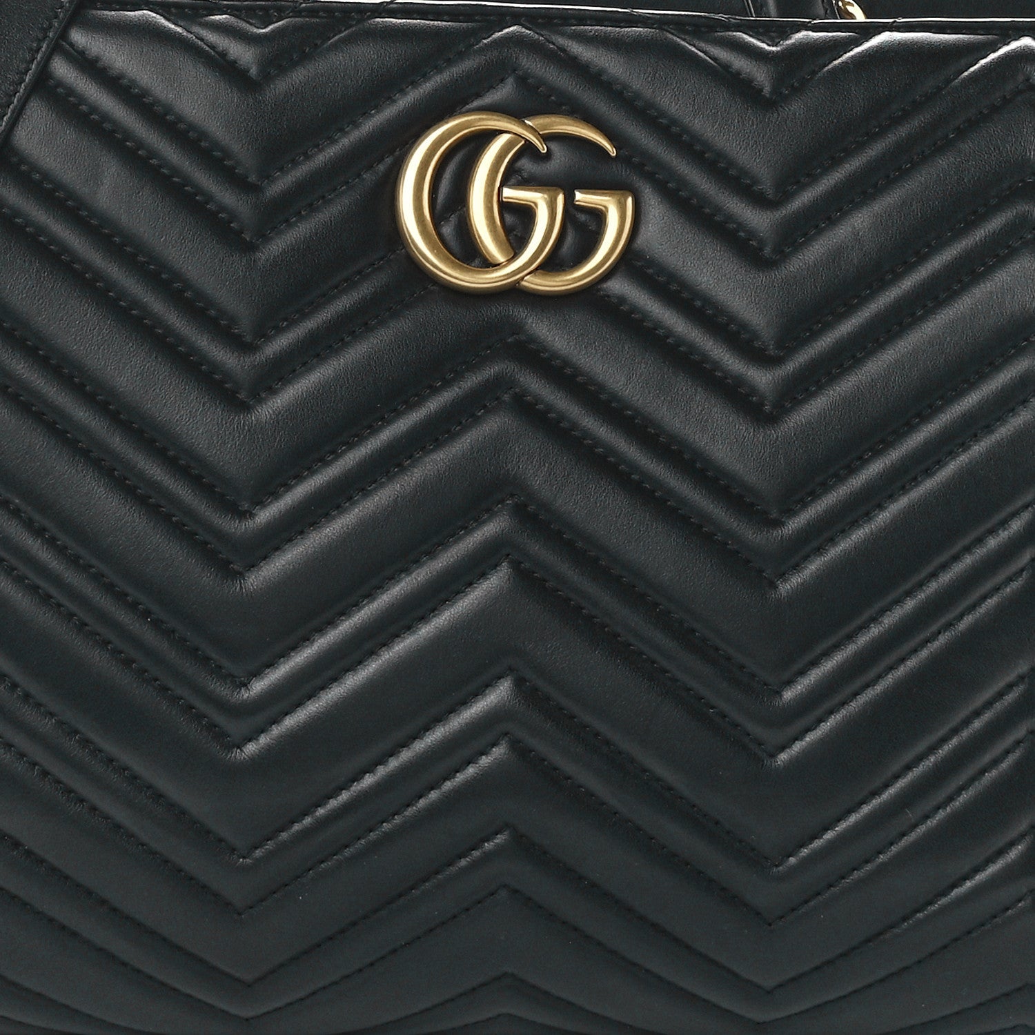 Gucci Calfskin Matelasse Medium GG Marmont Tote Black 9 of 12