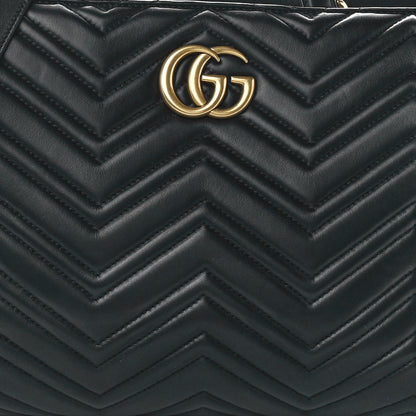 Gucci Calfskin Matelasse Medium GG Marmont Tote Black 9 of 12