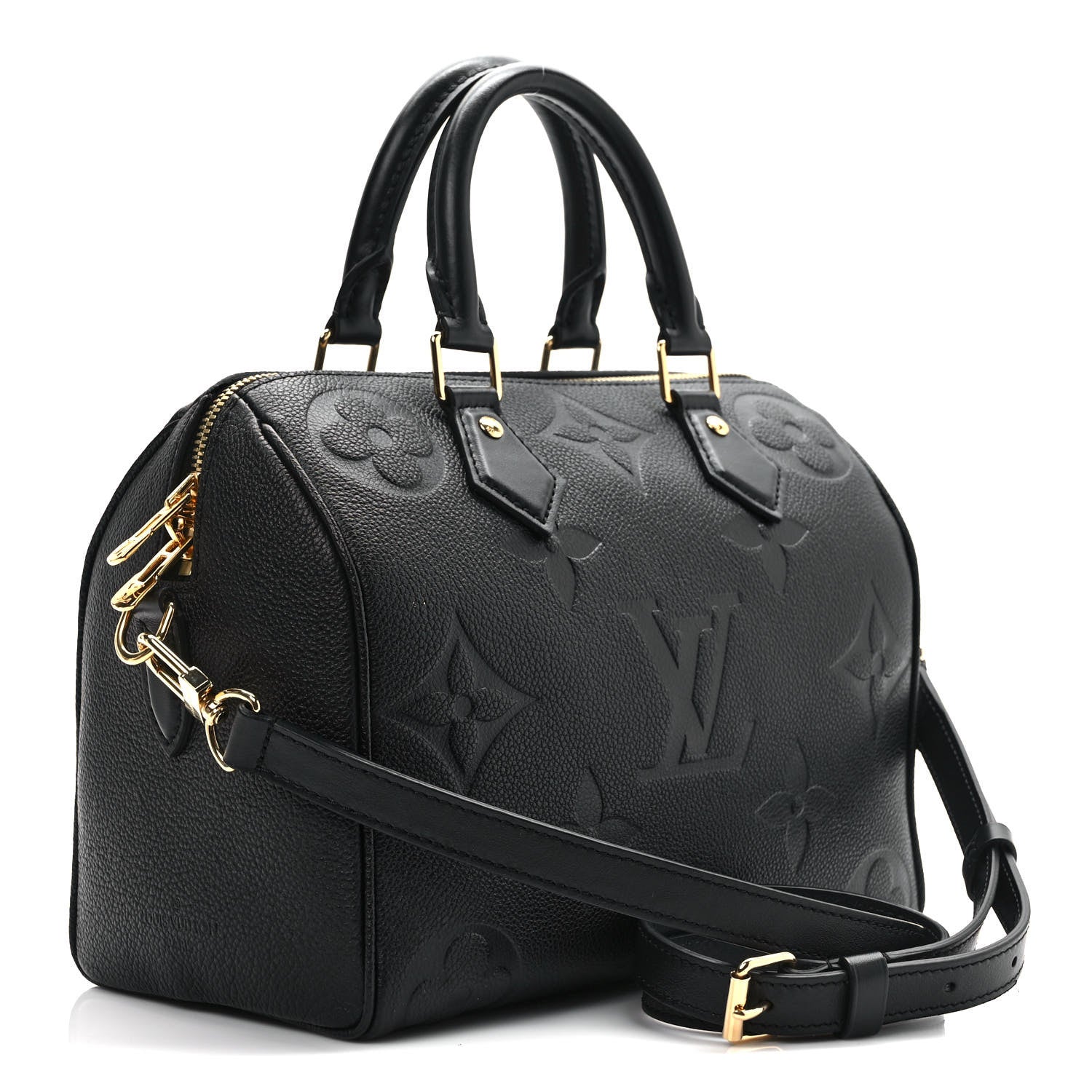 Louis Vuitton Empreinte Monogram Giant Speedy Bandouliere 20 Black 3 of 10