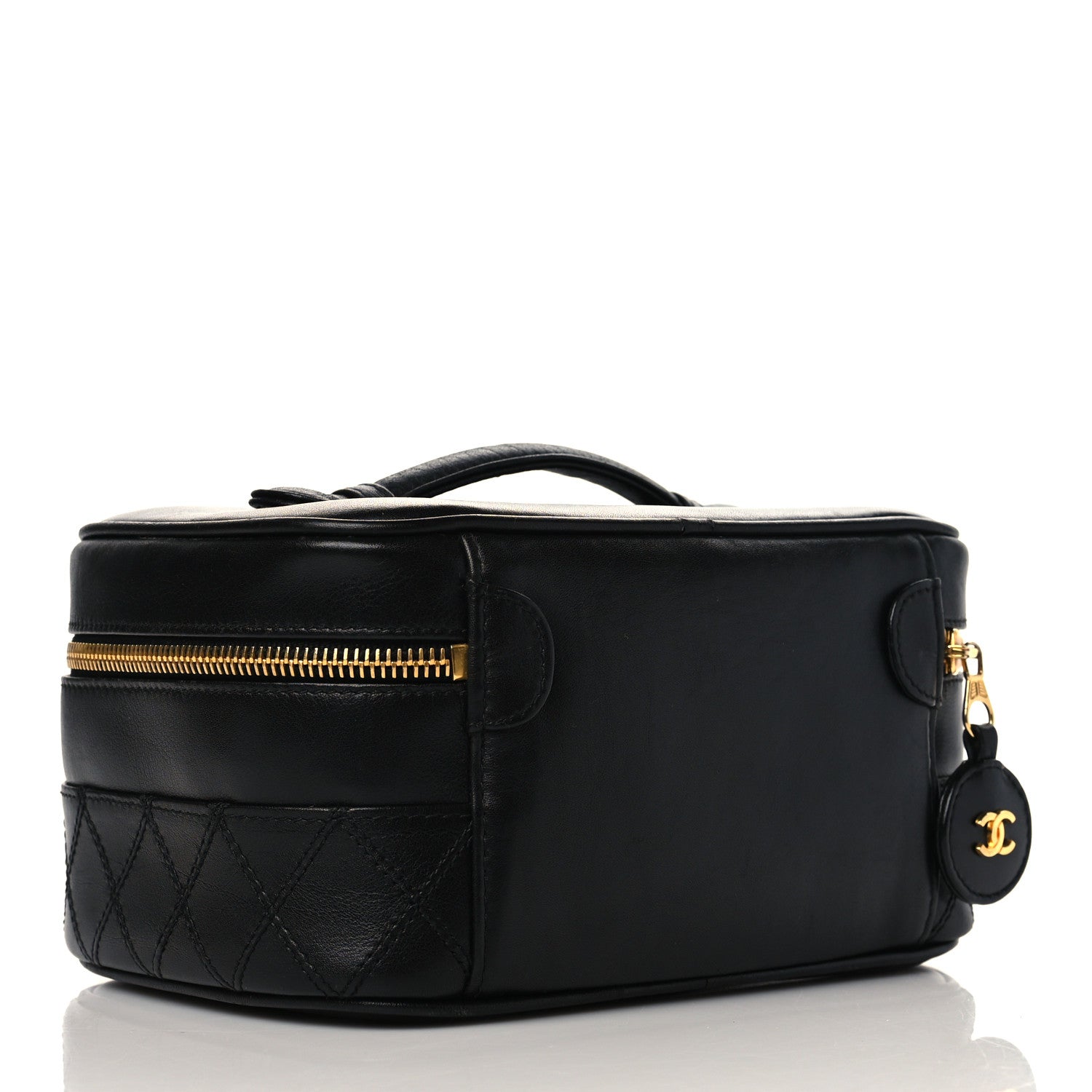 Chanel Lambskin Vanity Cosmetic Case Black 3 of 8