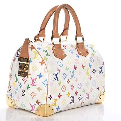 Louis Vuitton Monogram Multicolor Speedy 30 White 3 of 9