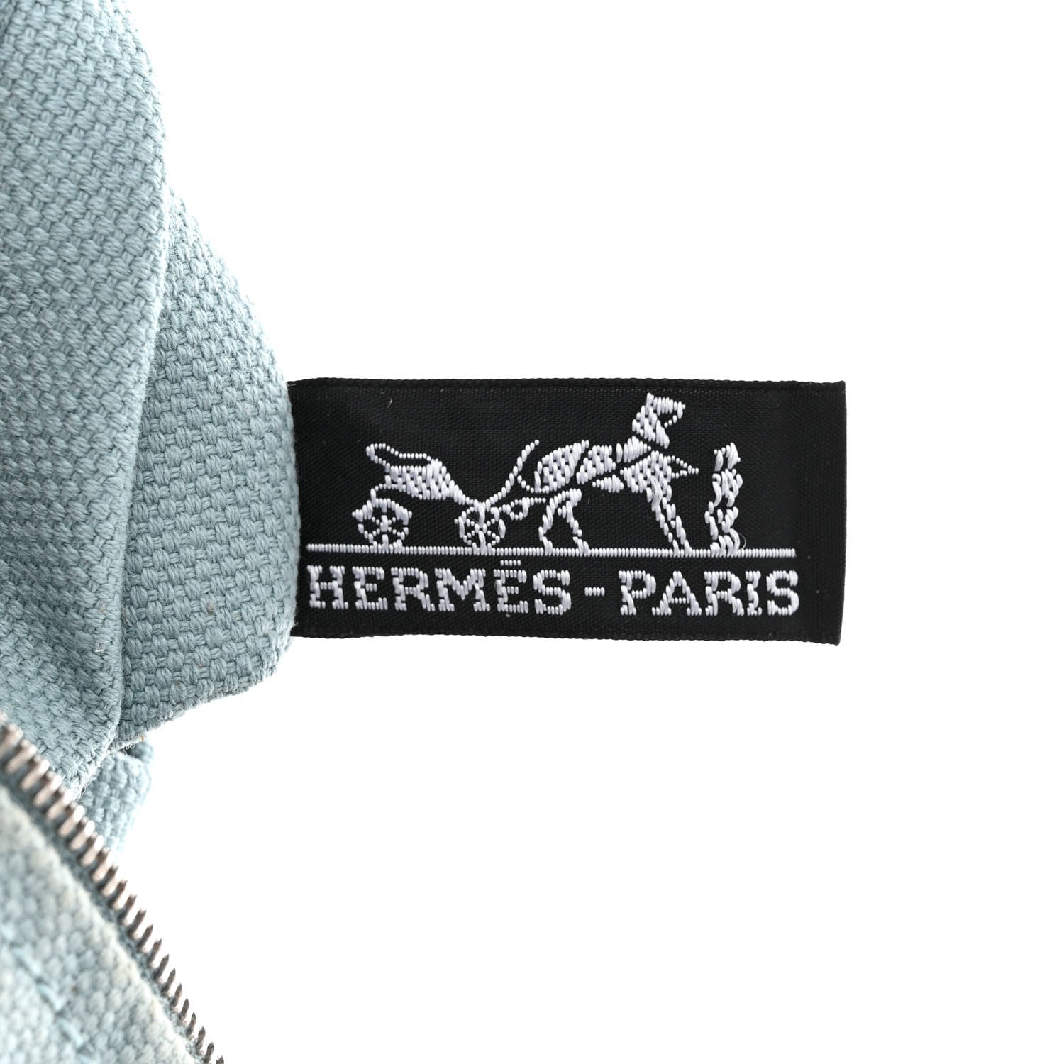 Hermes Canvas Bora Bora Tote PM Eucalyptus 7 of 16