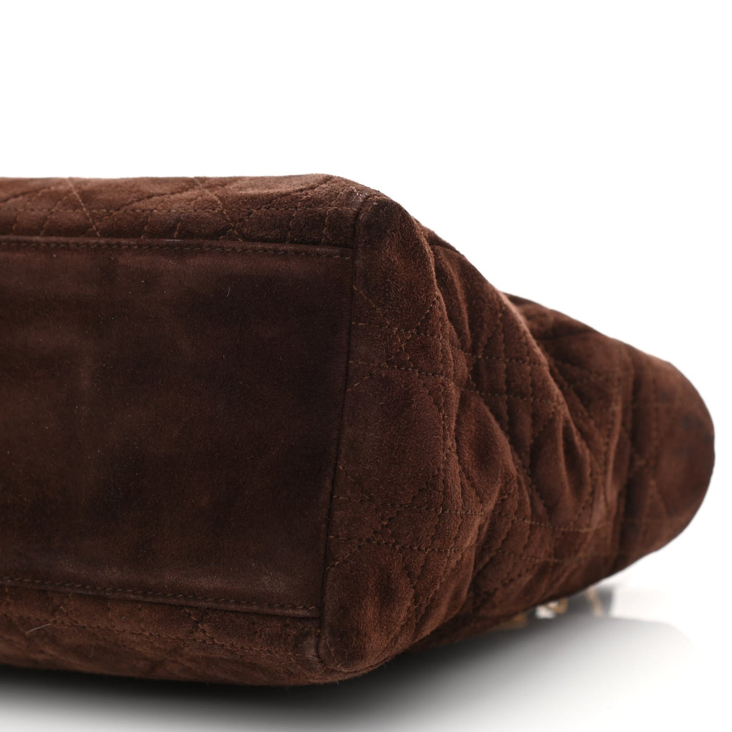 Suede Cannage Medium Lady Dior Brown