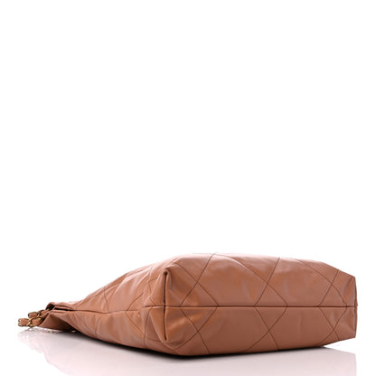 Chanel Shiny Calfskin Quilted Small Chanel 22 Camel 5 of 12