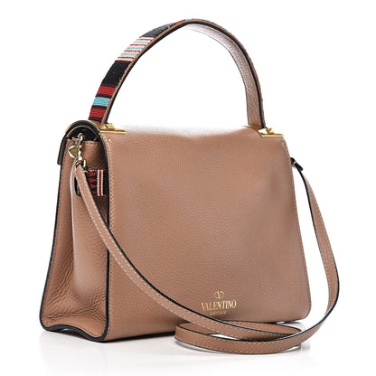 Valentino Garavani Pebbled Calfskin Beaded Small My Rockstud Frame Bag Soft Noisette 3 of 11
