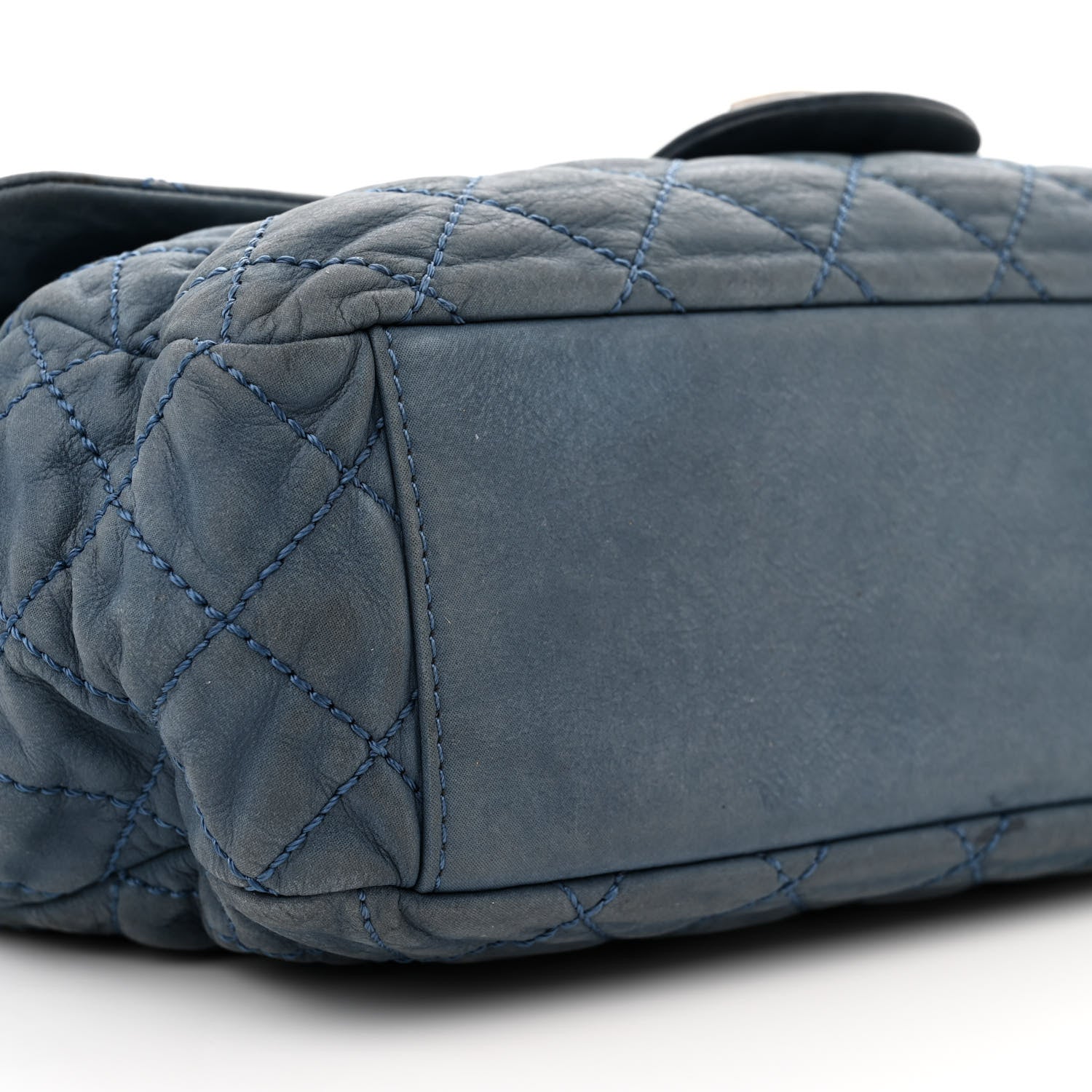 Chanel Iridescent Calfskin Large Coco Daily Flap Blue 9 of 11