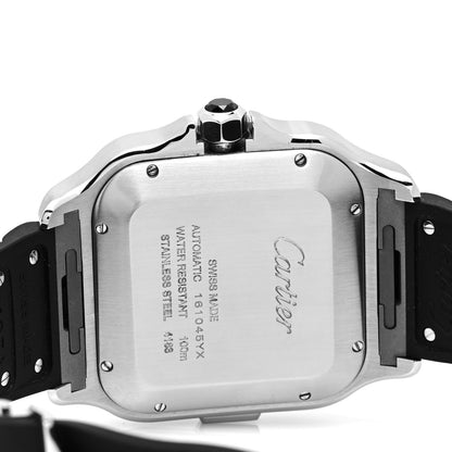 Cartier Stainless Steel Rubber 40mm Santos 100 Chronograph Automatic Watch Black 4 of 5