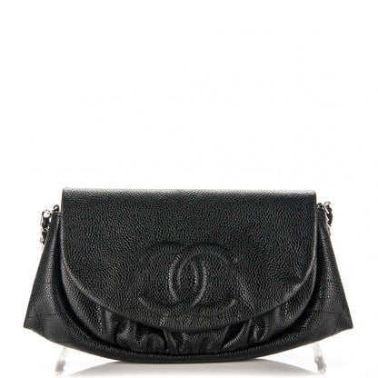 Chanel Caviar Half Moon Wallet On Chain WOC Black 1 of 8