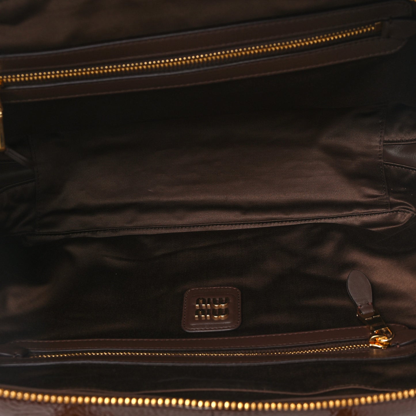 Naplak Patent Beau Top Handle Bag Palissandro
