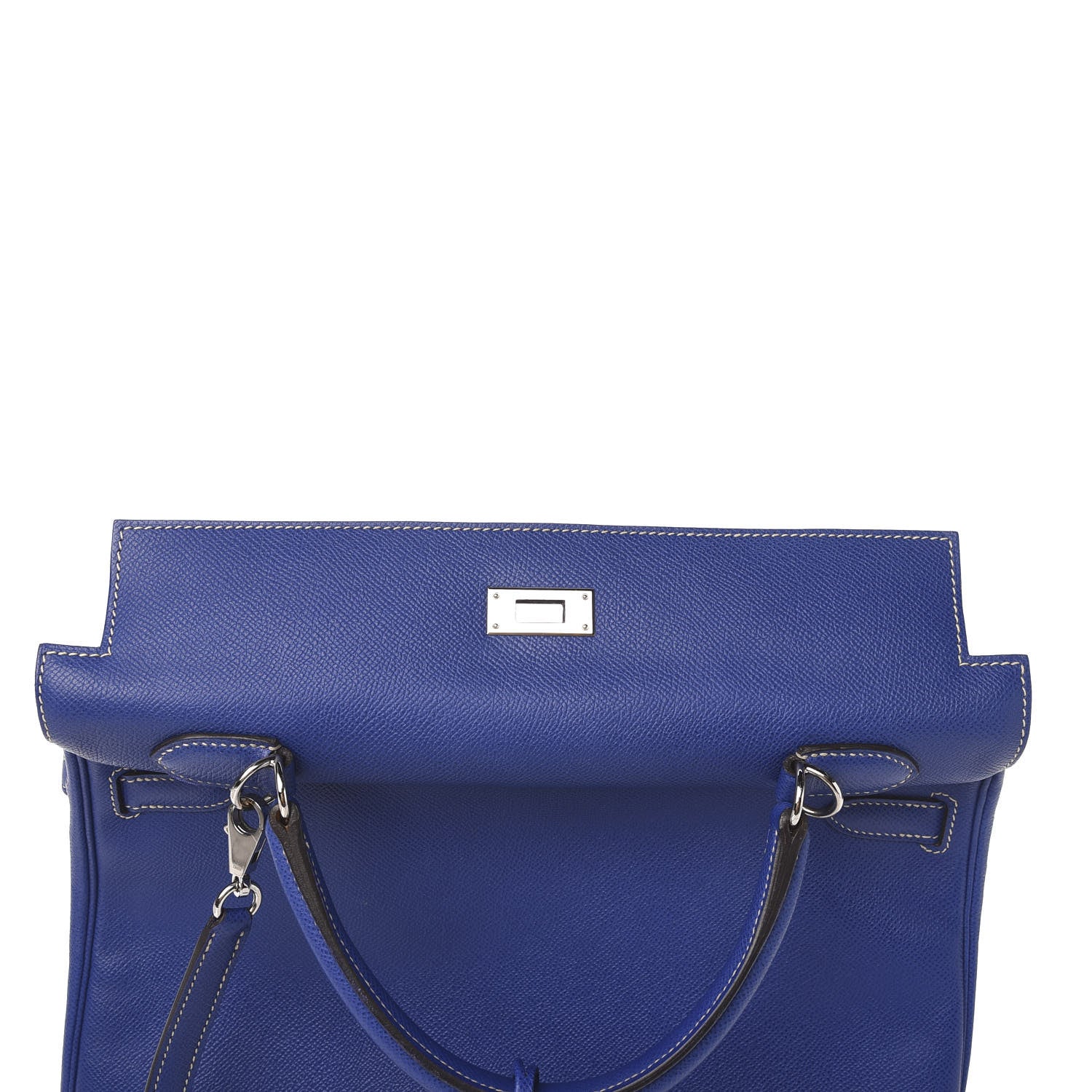 Hermes Epsom Candy Kelly Retourne 35 Bleu Electrique Mykonos 28 of 36
