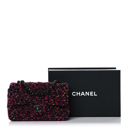 Chanel Tweed Quilted Mini Rectangular Flap Pink Multicolor 11 of 11