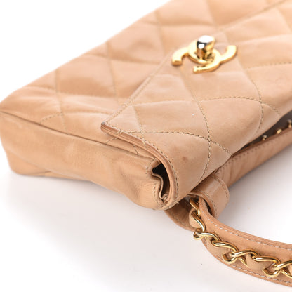 Chanel Lambskin Quilted Flap Waist Belt Bag Beige 13 of 15
