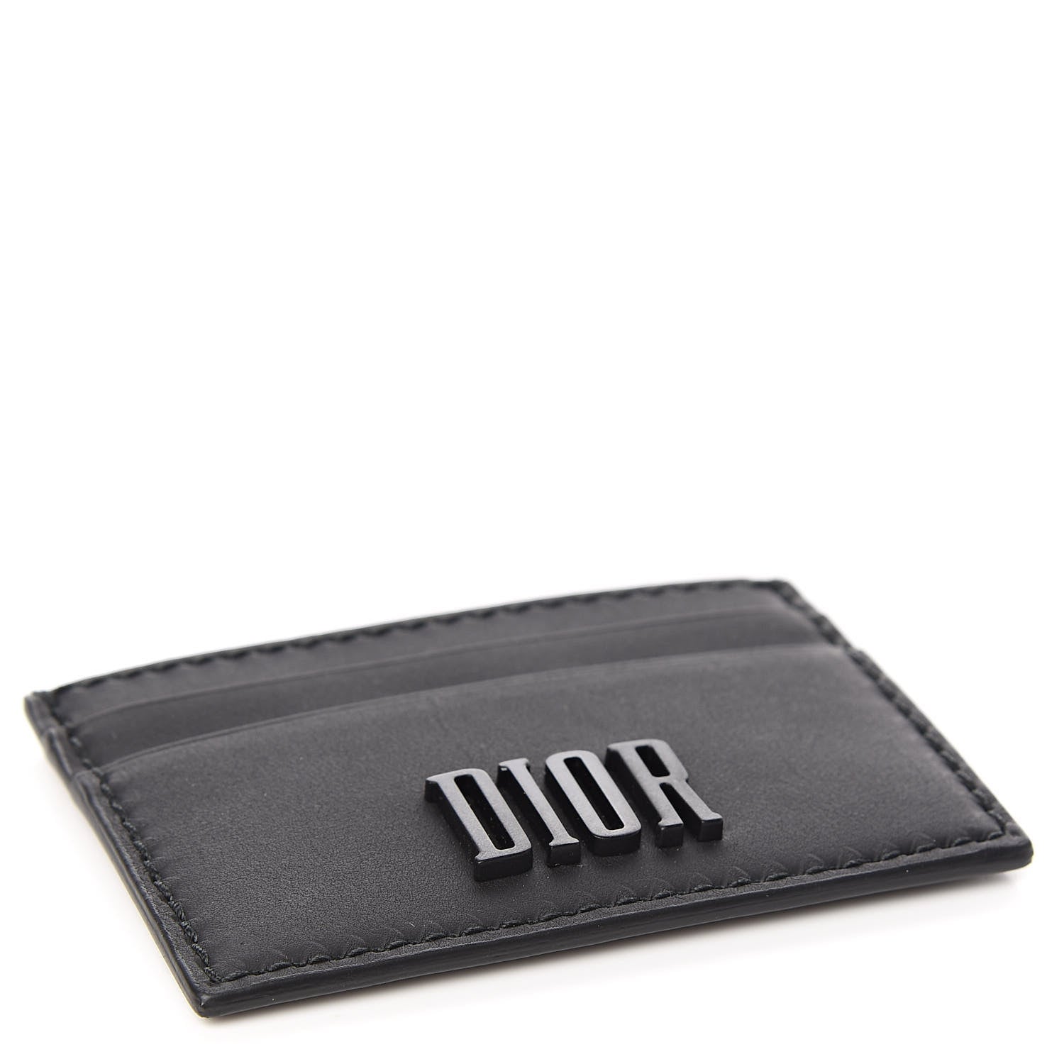 Christian Dior Calfskin D-Fence Card Holder Black 4 of 9