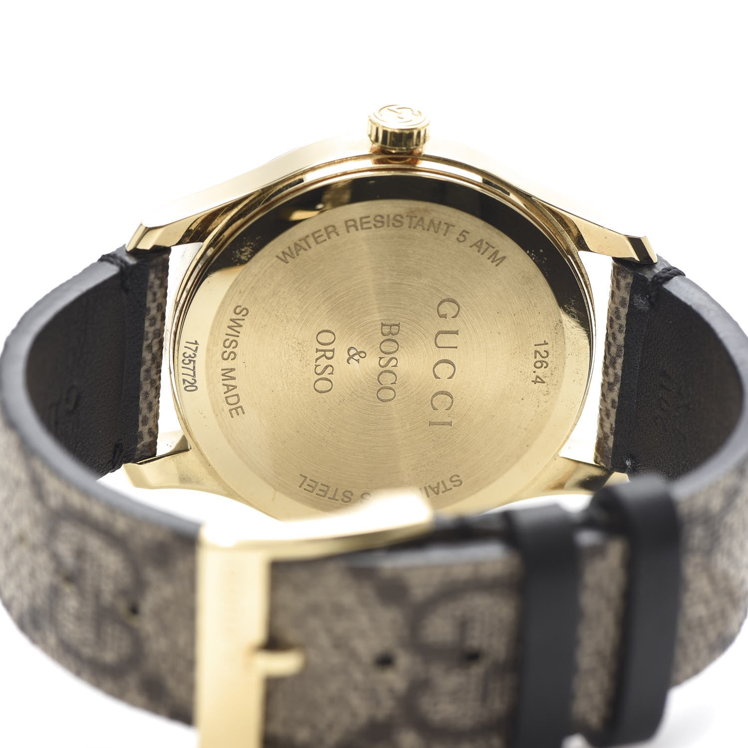 Gucci Stainless Steel Canvas 38mm G-Timeless GG Supreme Bosco Quartz Watch Brown 5 of 8