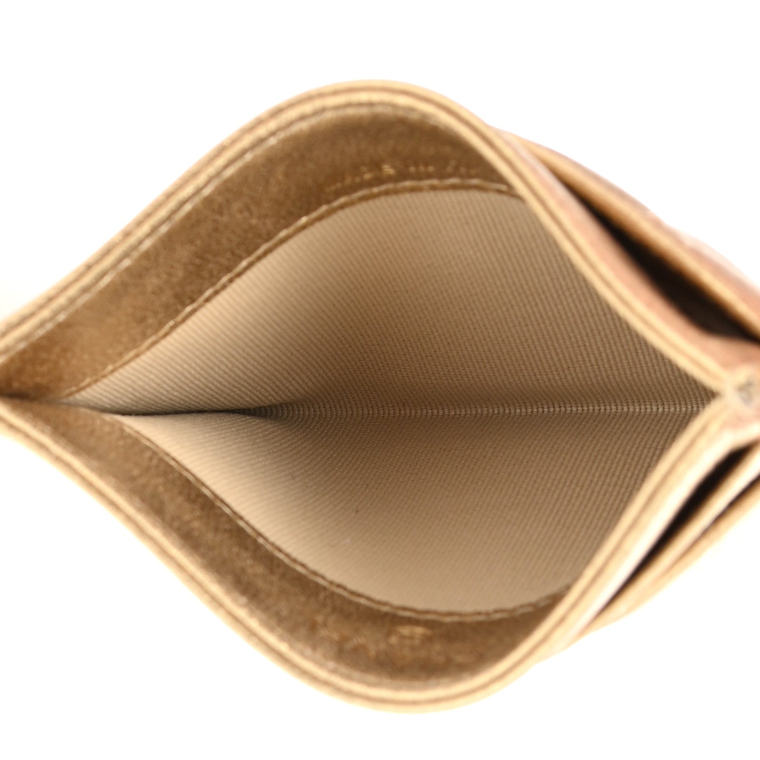 Chanel Metallic Lambskin Quilted CC Card Holder Gold 5 of 9