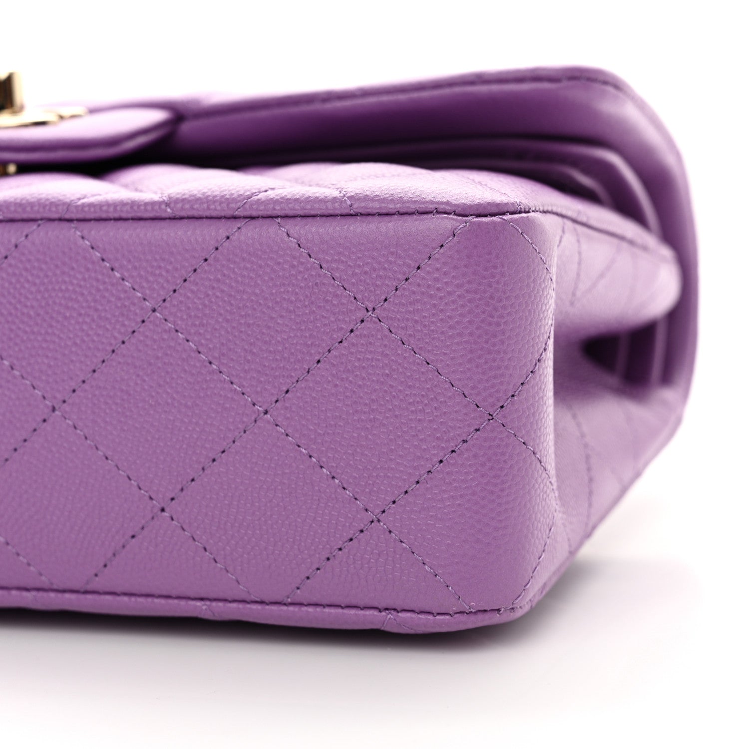 Chanel Caviar Quilted Small Double Flap Purple 10 of 10