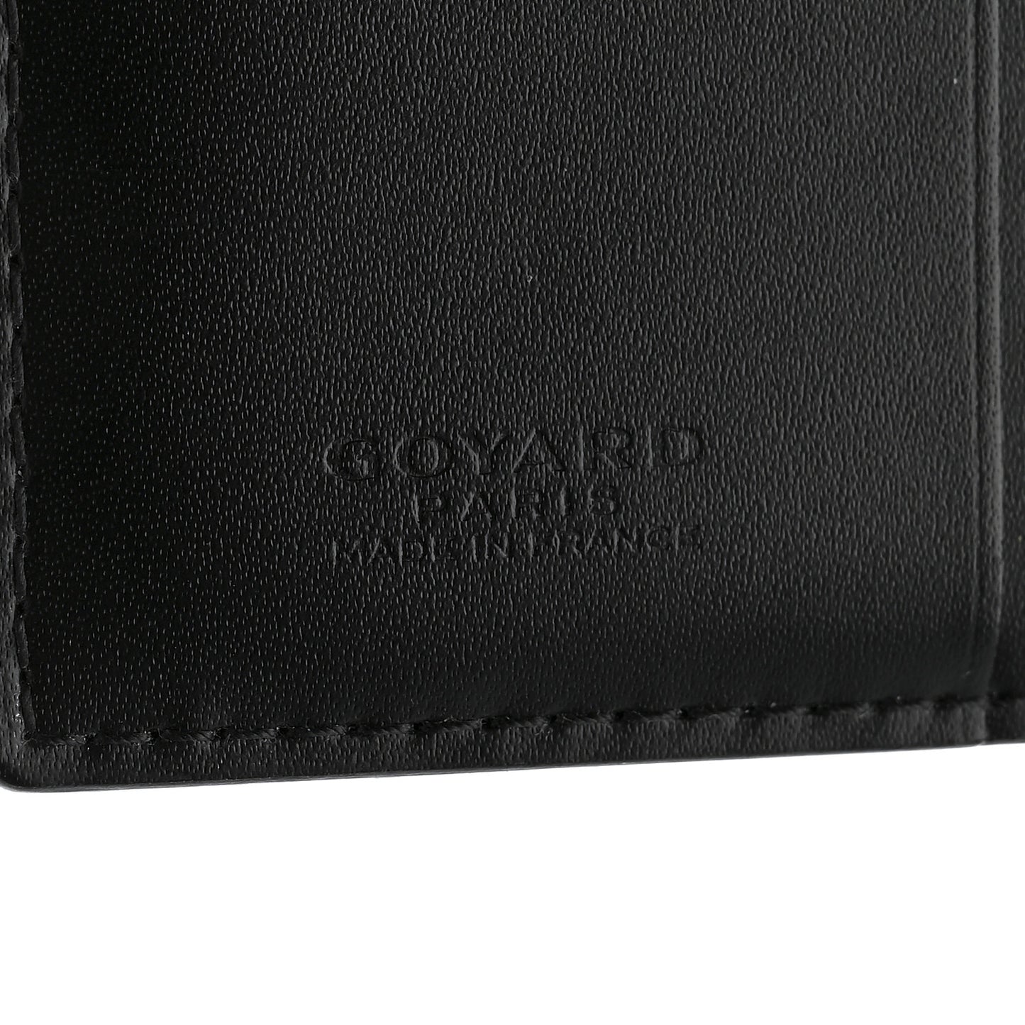 Goyardine Saint Marc Folding Card Case Black Gold