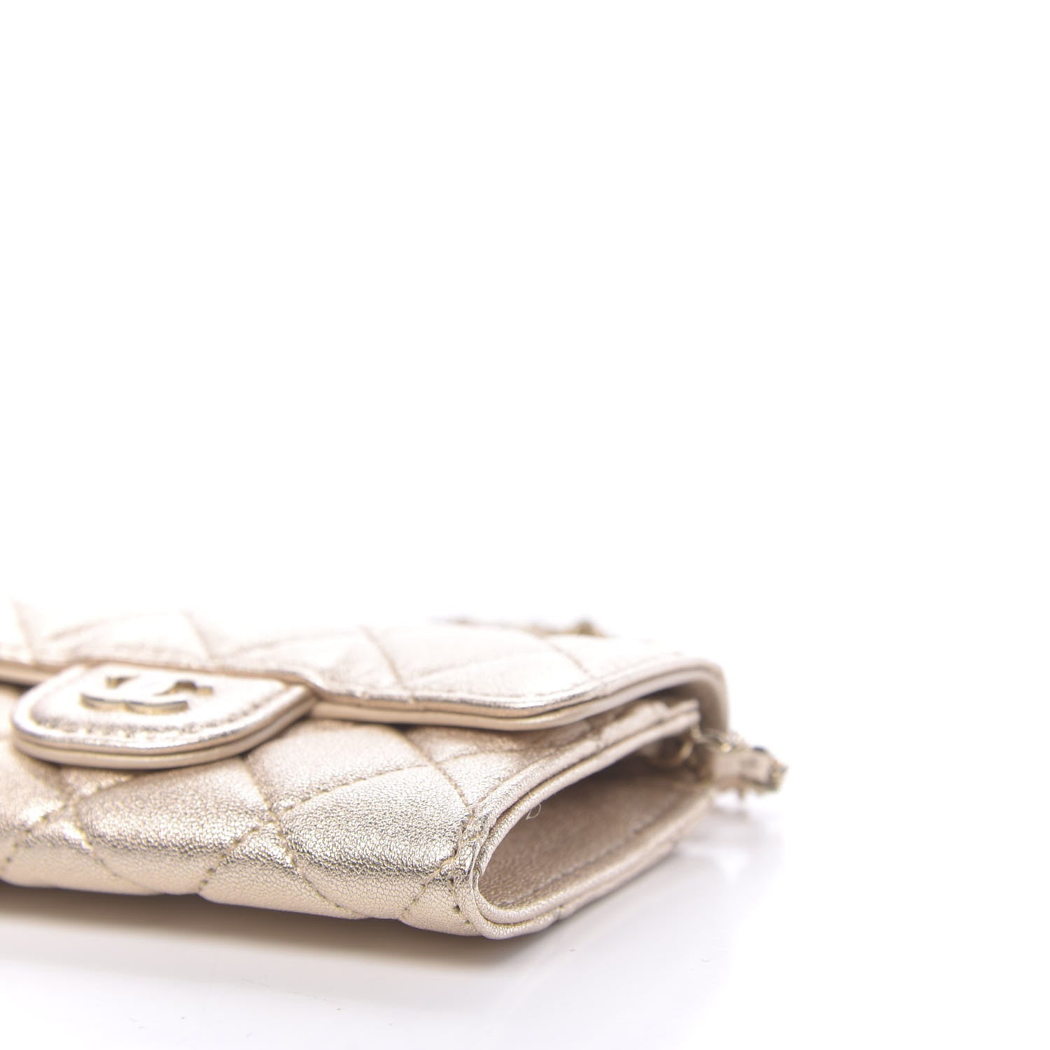 Chanel Metallic Lambskin Quilted Flap Chain Waist Bag Gold 10 of 11