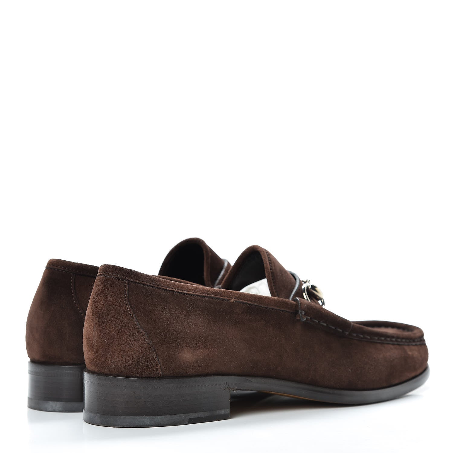 Gucci Suede Mens 1953 Horsebit Loafers 9 Brown 4 of 10