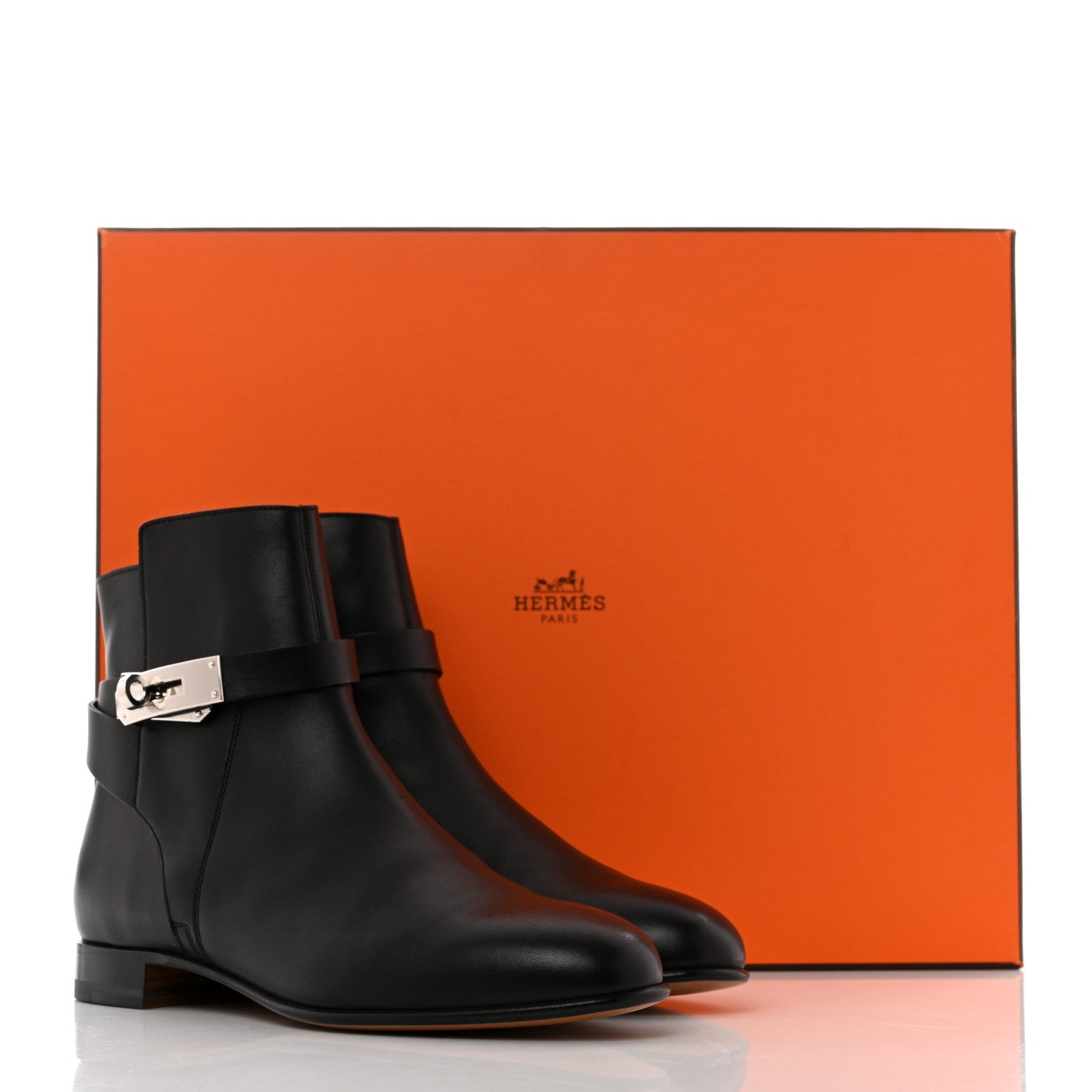 Hermes Calfskin Neo Low Boots 36.5 Black 8 of 8