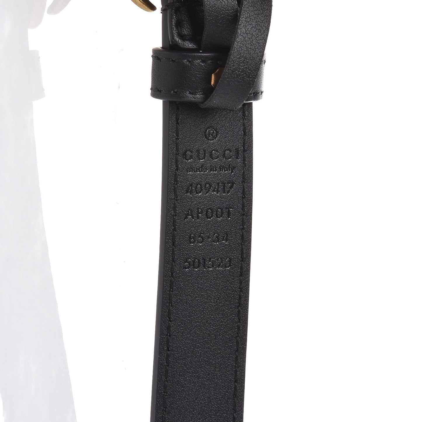 Calfskin Double G 20mm Belt 85 34 Black