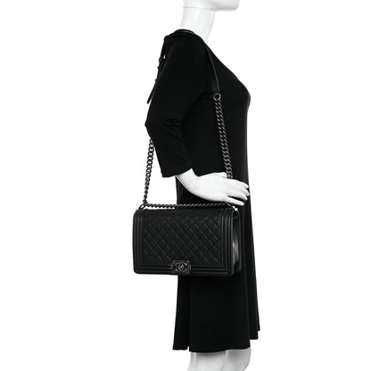 Chanel Caviar Quilted New Medium Boy Flap Black 2 of 11