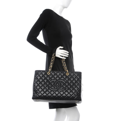 Chanel Caviar Quilted XL Grand Shopping Tote GST Black 2 of 7