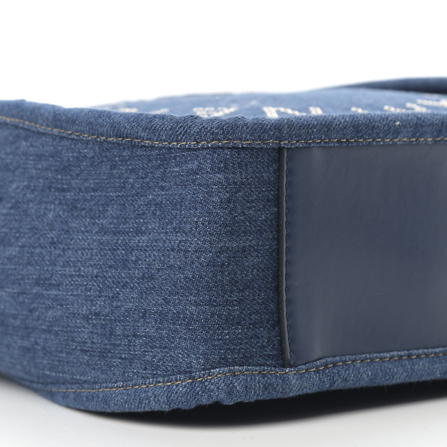 Stella McCartney Eco Alter Denim Perforated Logo Mini Crossbody Orion Blue 9 of 12