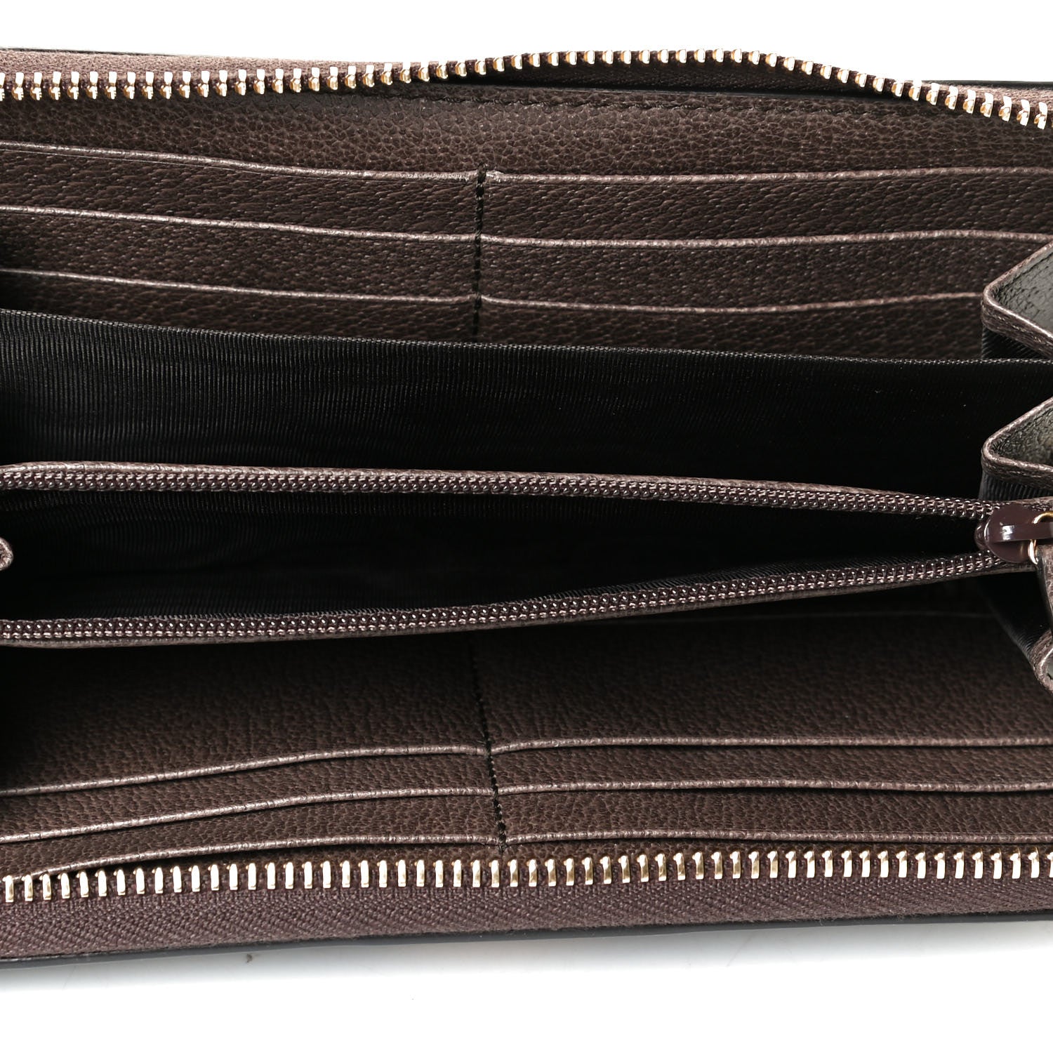 Gucci GG Supreme Monogram Web Ophidia Zip Around Wallet Brown 4 of 7