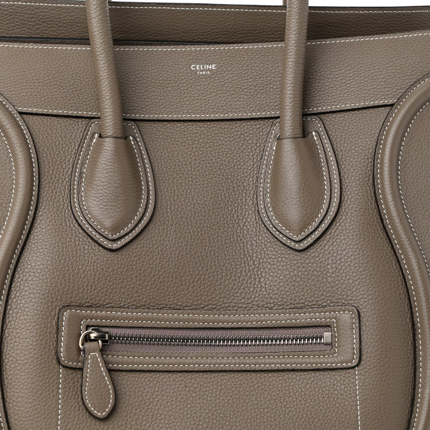 Drummed Calfskin Mini Luggage Souris